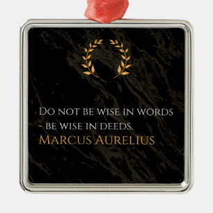 Marcus Aurelius's Wisdom: Actions Speak Loud Metal Tree Decoration
