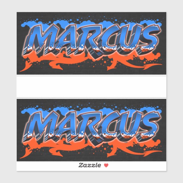 Marcus First Name Name Graffiti Decal Sticker (Sheet)