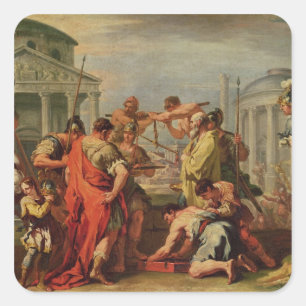 Marcus Furius Camillus  and Brennus Square Sticker
