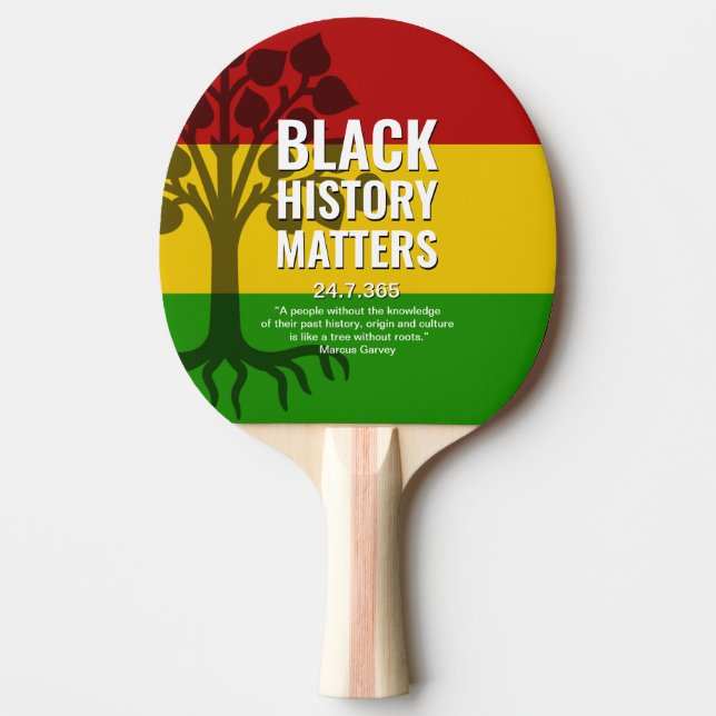 MARCUS GARVEY Black History Ping Pong Paddle (Front)