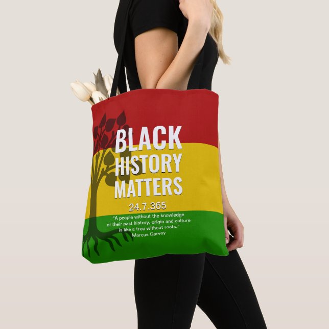 MARCUS GARVEY Black History Tote Bag (Close Up)