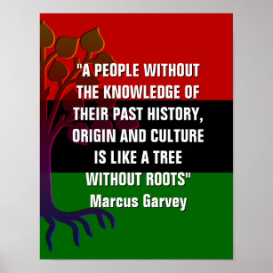 Marcus Garvey TREE WITHOUT ROOTS Poster