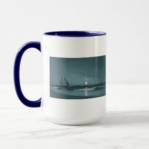 Marcus Larson entrance-to-harbour-moonlight-1881 m Mug