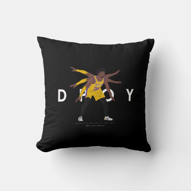 Marcus Smart DPOY | Los Angeles Lakers Cushion (Front)