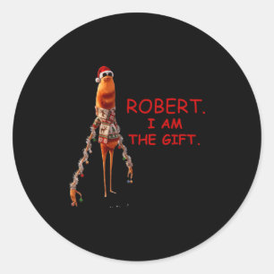 Marcus The Worm Christmas Humor Holiday Classic Round Sticker