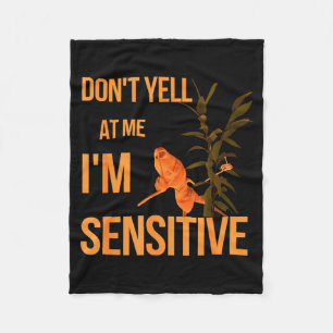 Marcus The Worm Don’t Yell At Me I’m Sensitive Mem Fleece Blanket