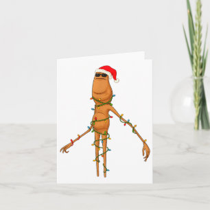 Marcus The Worm, Funny Christmas Lights Card