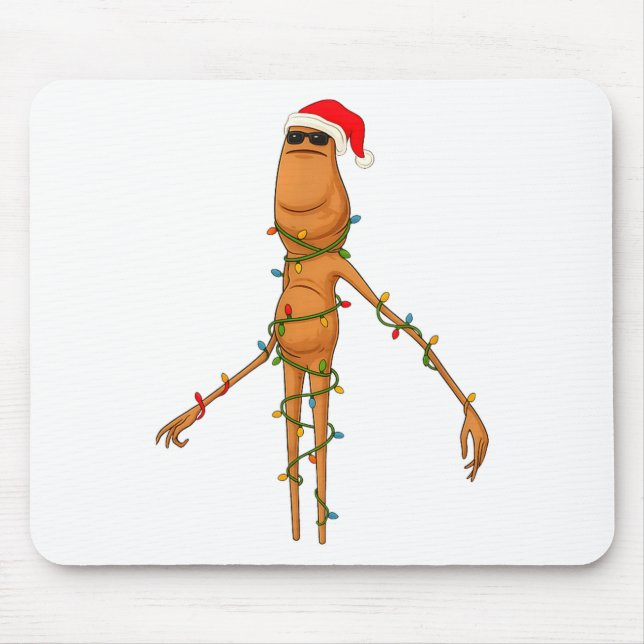 Marcus The Worm, Funny Christmas Lights  Mouse Mat (Front)