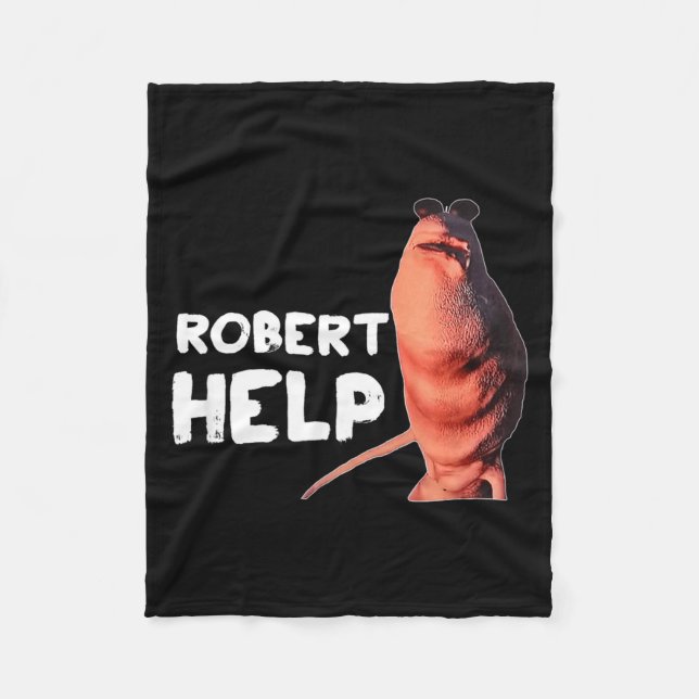 Marcus The Worm Meme Funny Graphics Vrchat Robert  Fleece Blanket (Front)