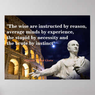 Marcus Tullius Cicero Quote On Reason Poster