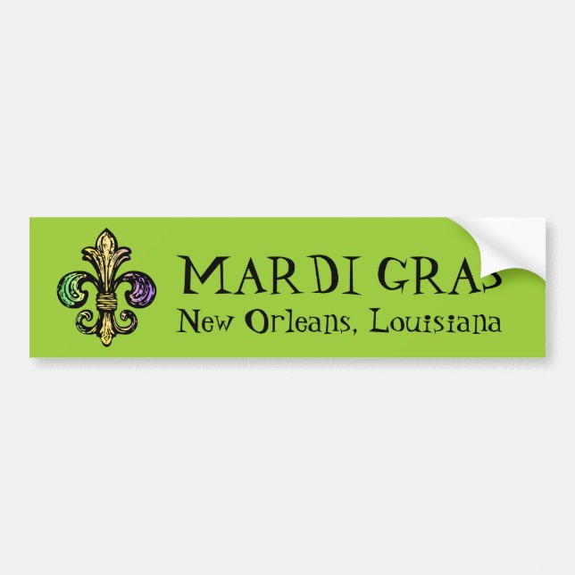 Mardi Fleur de Gras Bumper Sticker (Front)