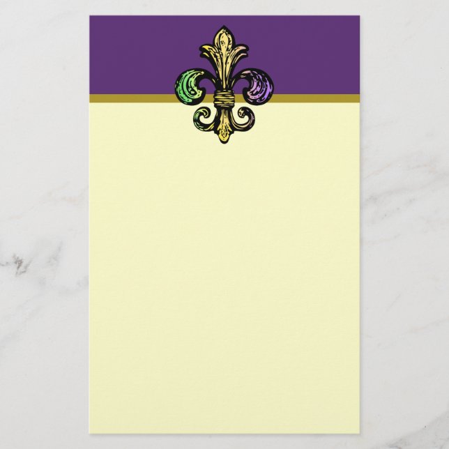Mardi Fleur de Gras Stationery (Front)