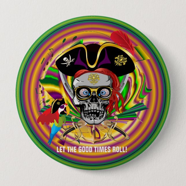 Mardi Gras 10 Cm Round Badge (Front)