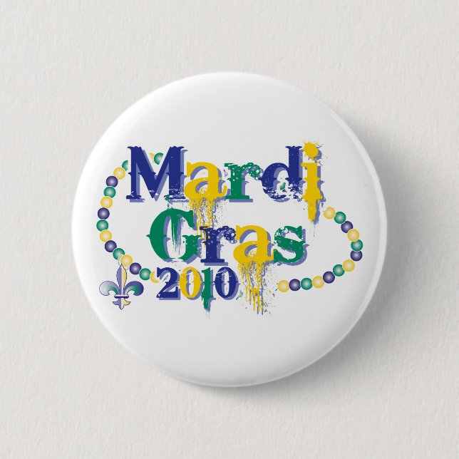 Mardi Gras 2010 beads bc 6 Cm Round Badge (Front)