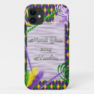 Mardi Gras 2014 New Orleans Harlequin iPhone 11 Case