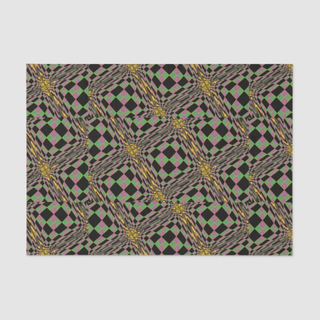 Mardi Gras 2017 Purple, Green and Gold Argyle Tissue Paper (Front)