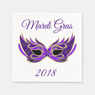 Mardi Gras 2018 Mask Napkin
