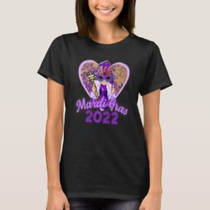 Mardi Gras 2022 Garden Gnome Purple Cute Trendy Ma T-Shirt