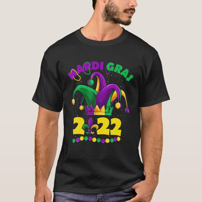 Mardi Gras 2022 Jester Outfit , Kids Girl Boy Men T-Shirt (Front)