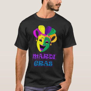 Mardi Gras 2022 Mask And Face Mask Funny Mardi Gr T-Shirt