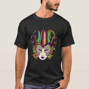Mardi Gras 2022 Womens Girls Mask Beads New Orlean T-Shirt
