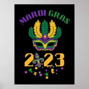 Mardi Gras 2023 Carnival New Orleans Poster