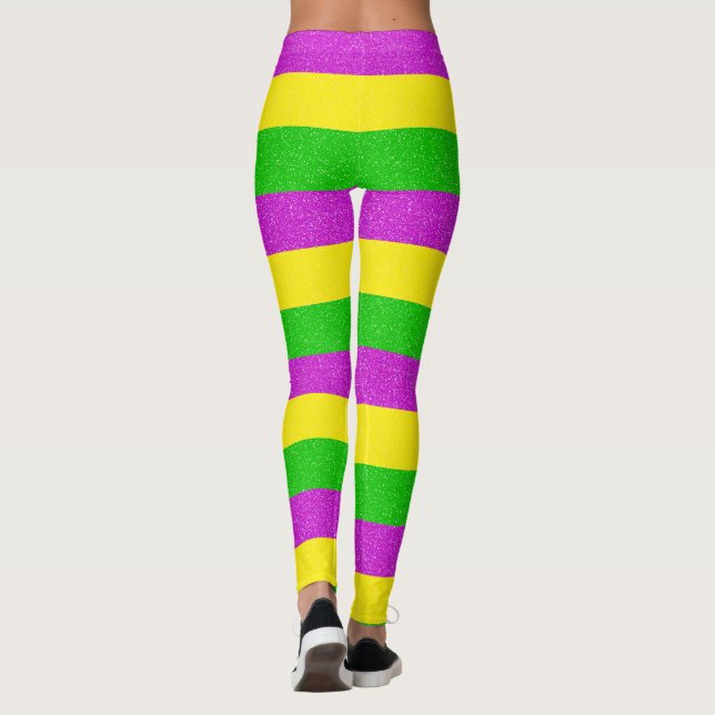 Mardi Gras 2023 Flamboyant Masquerade Celebration Leggings (Back)
