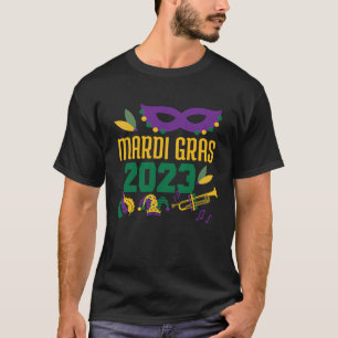 Mardi Gras 2023 Party Mardi Festival Parade Bead M T-Shirt