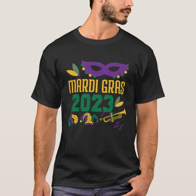 Mardi Gras 2023 Party Mardi Festival Parade Bead M T-Shirt (Front)