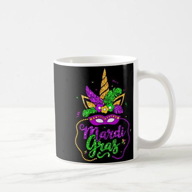 Mardi Gras 2024 Mask Beads New Orlean Party Women  Coffee Mug (Right)