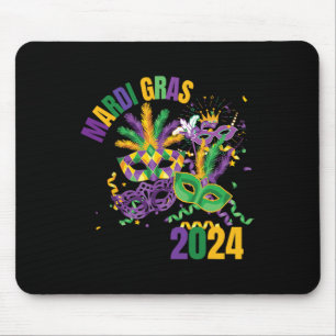 Mardi Gras 2024 Mask Mardi Gras Party For Men Wome Mouse Mat