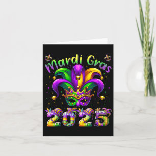 Mardi Gras 2025 Jester Outfit Kids Girls Boys Men  Card