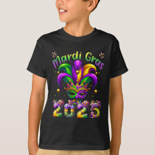 Mardi Gras 2025 Jester Outfit Kids Girls Boys Men T-Shirt