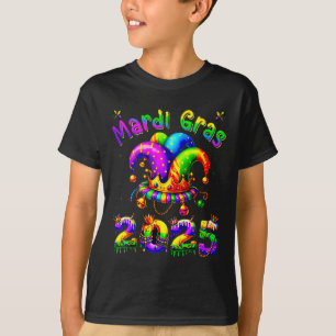 Mardi Gras 2025 Jester Outfit Kids Girls Boys Men T-Shirt