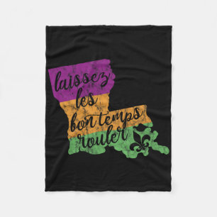 Mardi Gras 2025 Laissez Les Bon Temps Rouler New O Fleece Blanket