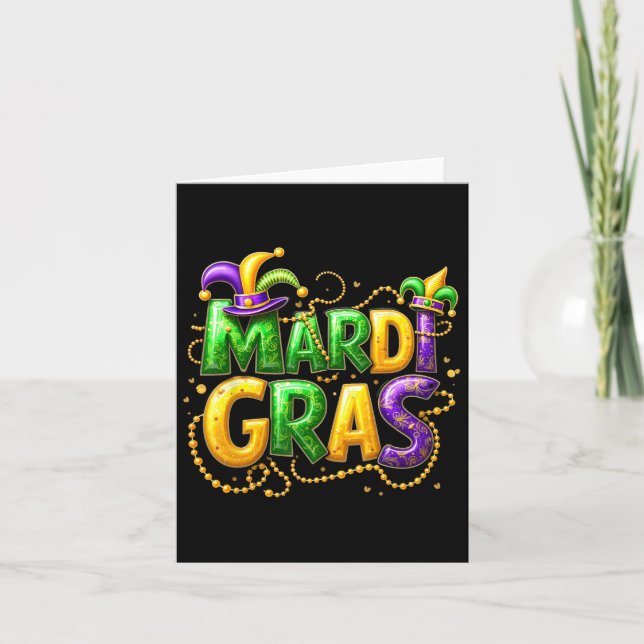 Mardi Gras 2025 Outfits For Men Women  Card (Front)