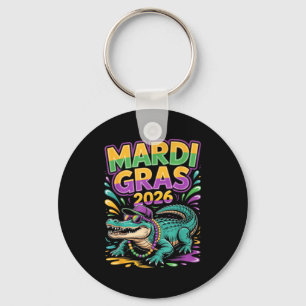 Mardi Gras 2026 Carnival Alligator Key Ring