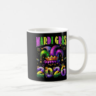 Mardi Gras 2026 Jester Outfit Kids Girls Boys Men  Coffee Mug