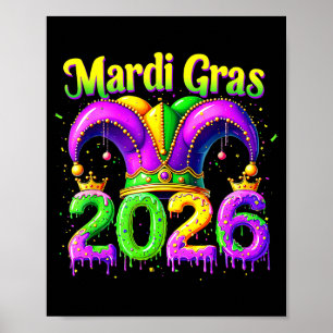 Mardi Gras 2026 Outfit Kids Girls Boys Men Women  Poster