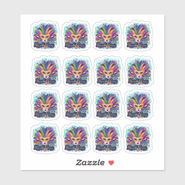 Mardi Gras '24 stickers  (Sheet)