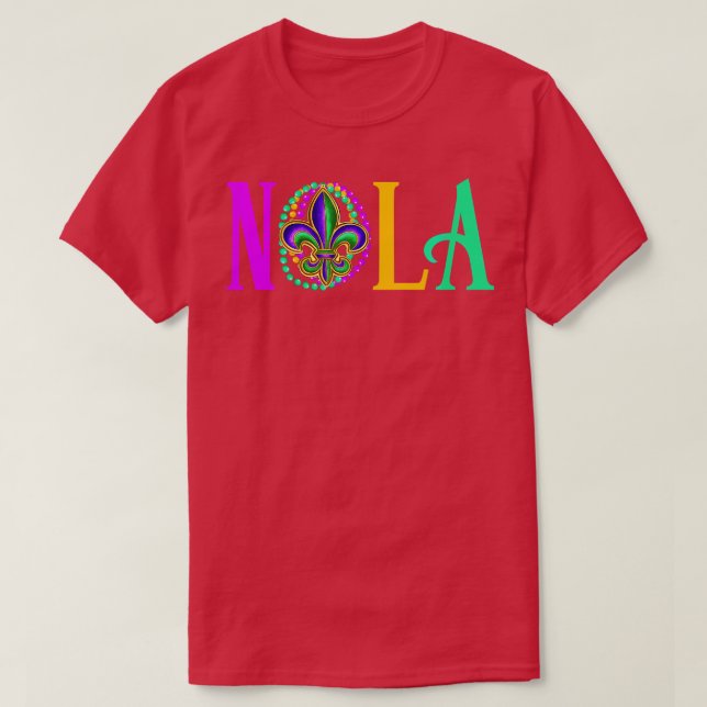 Mardi Gras 504 New Louisiana Fleur De Lis TShirt (Design Front)