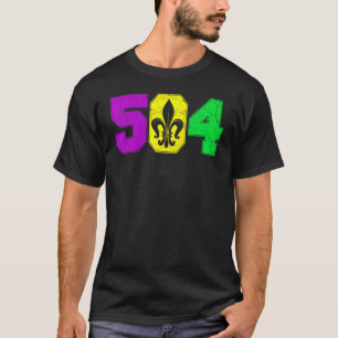 Mardi Gras 504 New Orleans Parade Carnival Party T-Shirt