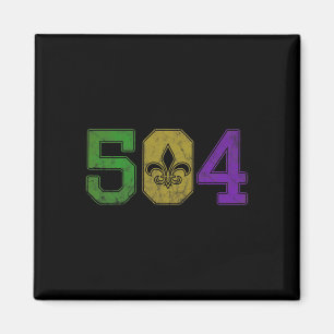 Mardi Gras 504 Nola New Orleans Louisiana La Magnet