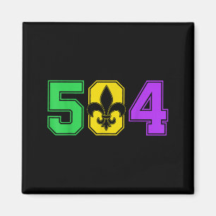 Mardi Gras 504 Nola New Orleans Louisiana La  Magnet