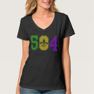Mardi Gras 504 Nola New Orleans Louisiana La T-Shirt