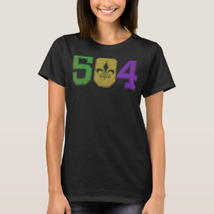 Mardi Gras 504 T Shirt Nola New Orleans Louisiana