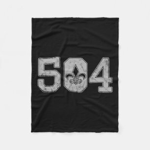 Mardi Gras 504 T Shirt Nola New Orleans Louisiana Fleece Blanket