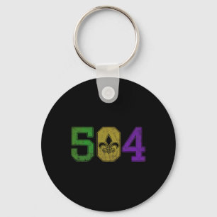 Mardi Gras 504 T Shirt Nola New Orleans Louisiana Key Ring