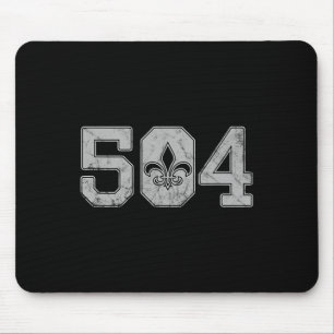 Mardi Gras 504 T Shirt Nola New Orleans Louisiana Mouse Mat