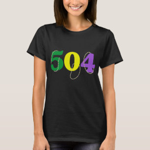 Mardi Gras 504 Vintage Nola New Orleans Louisiana T-Shirt